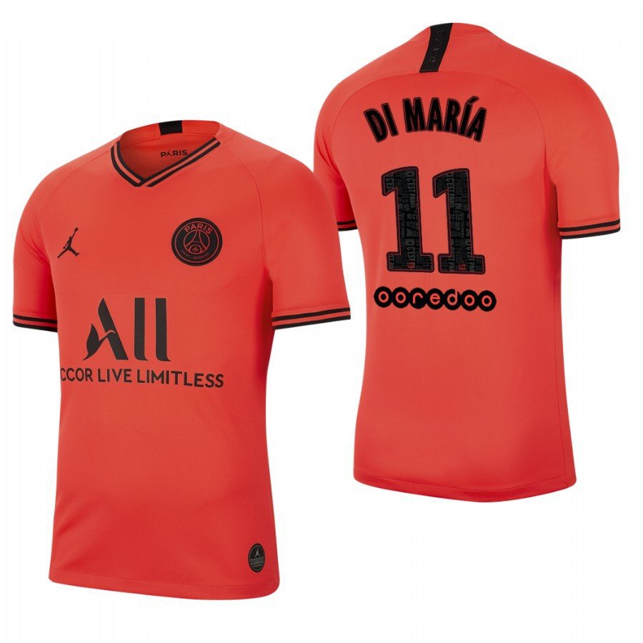 Paris Saint Germain #11 Angel Di Maria Away Red Jersey