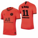 Paris Saint Germain #11 Angel Di Maria Away Red Jersey