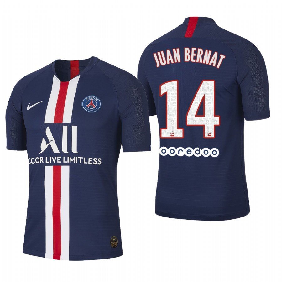 Paris Saint Germain #14 Juan Bernat Home Navy Jersey
