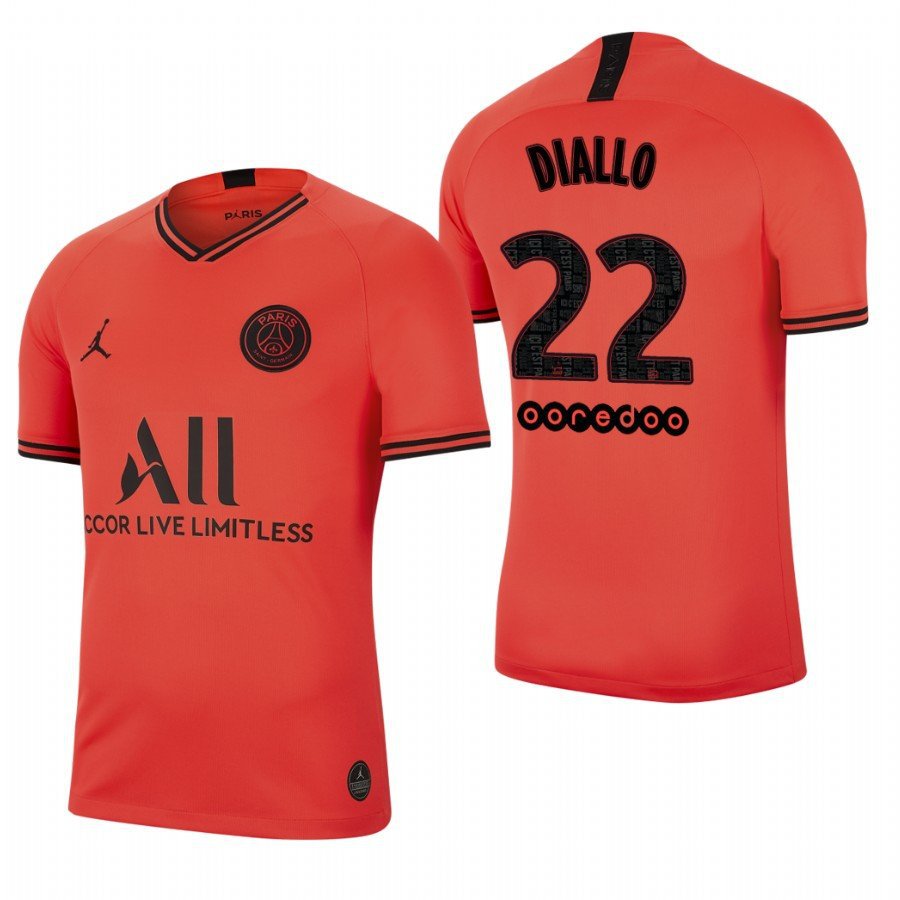 Paris Saint Germain #22 Abdou Diallo Away Red Jersey