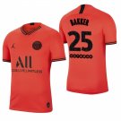 Paris Saint Germain #25 Mitchel Bakker Away Red Jersey