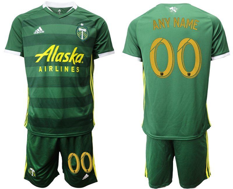 Portland Timbers Home Green Custom Jersey Shorts Soccer Sets