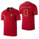 Portugal Red Home #13 Ruben Dias Soccer Jersey