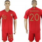 Portugal Red Home Ricardo Quaresma Jersey Shorts Soccer Sets
