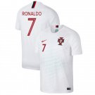 Portugal White Away Cristiano Ronaldo Soccer Jersey