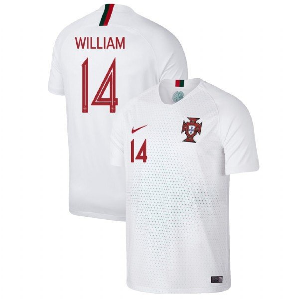Portugal White Away William Carvalho Soccer Jersey