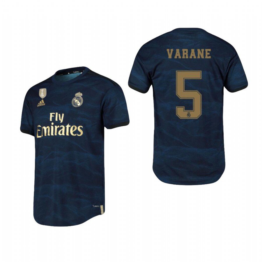 Real Madrid #5 Raphael Varane Away Navy Jersey