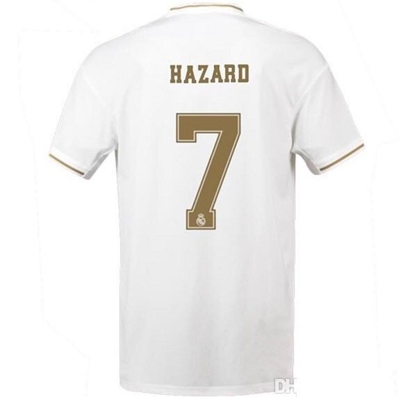 Real Madrid Home White Eden Hazard Soccer Jersey