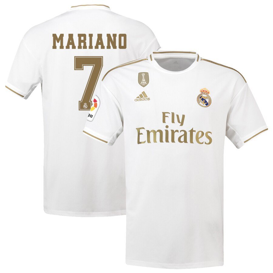 Real Madrid Home White Mariano Diaz Mejia Soccer Jersey