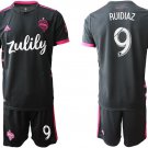 Seattle Sounders FC Away Raul Ruidiaz Jersey Shorts Soccer Sets