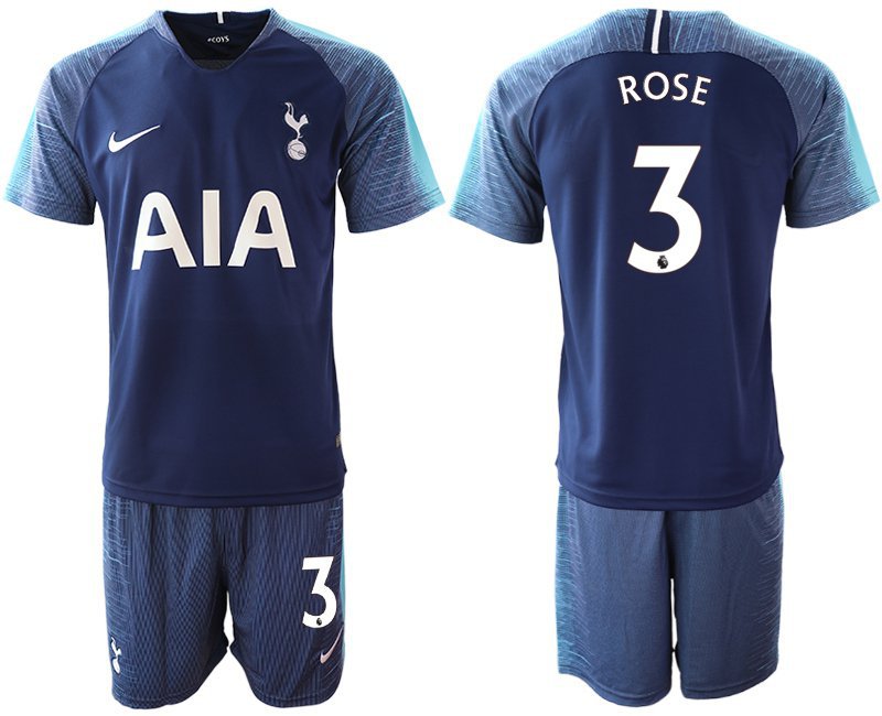 Tottenham Hotspur Danny Rose Navy Blue Away Soccer Jersey Shorts Sets