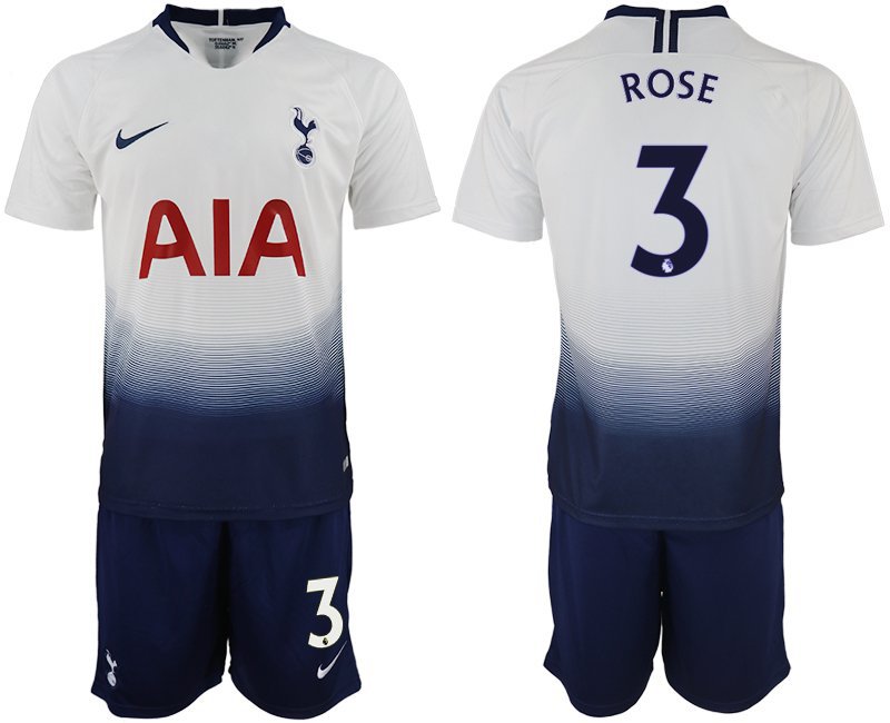 Tottenham Hotspur Danny Rose White Home Soccer Jersey Shorts Sets