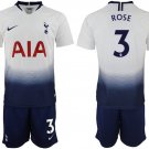 Tottenham Hotspur Danny Rose White Home Soccer Jersey Shorts Sets