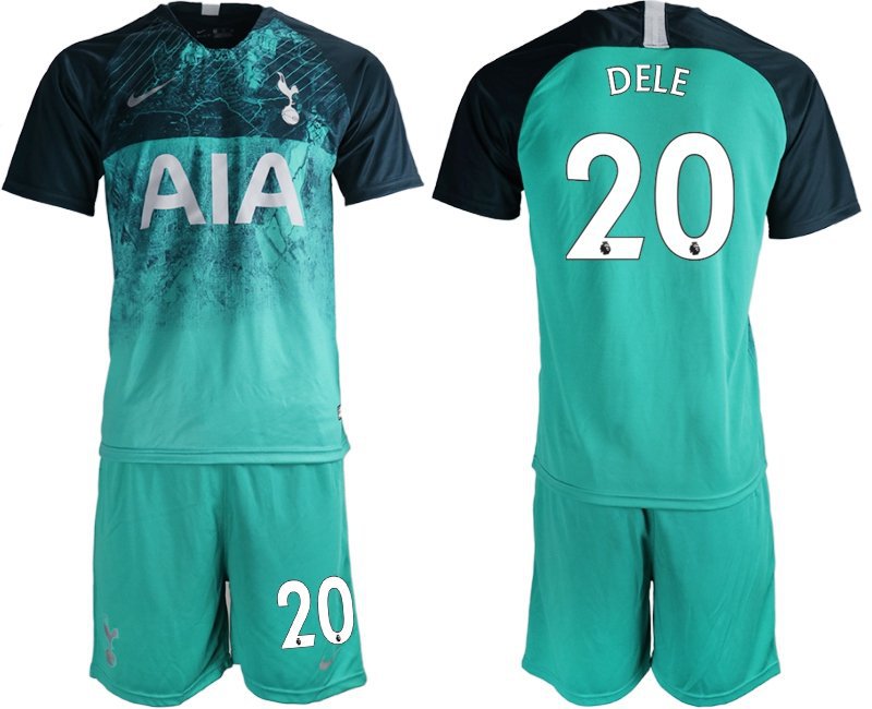 Tottenham Hotspur Dele Alli Green Third Soccer Jersey Shorts Sets