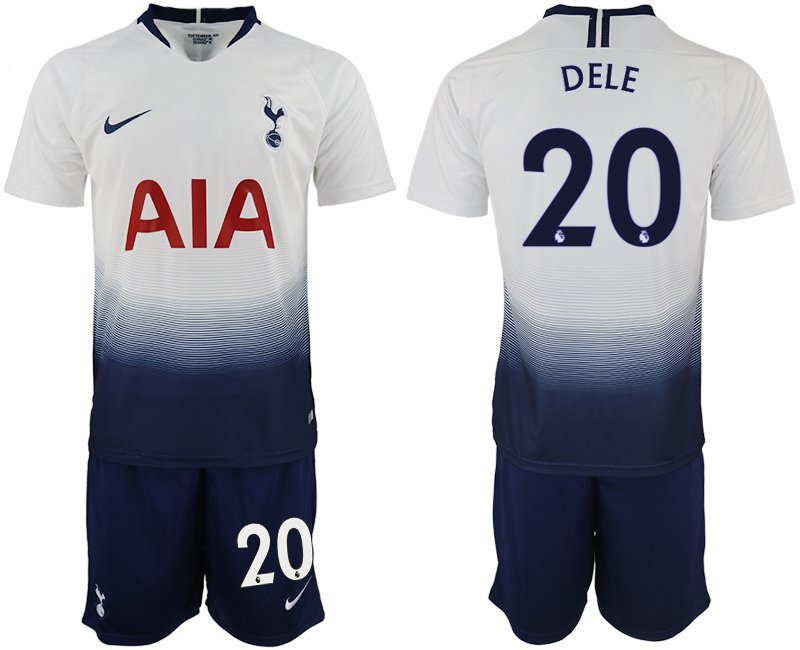 Tottenham Hotspur Dele Alli White Home Soccer Jersey Shorts Sets