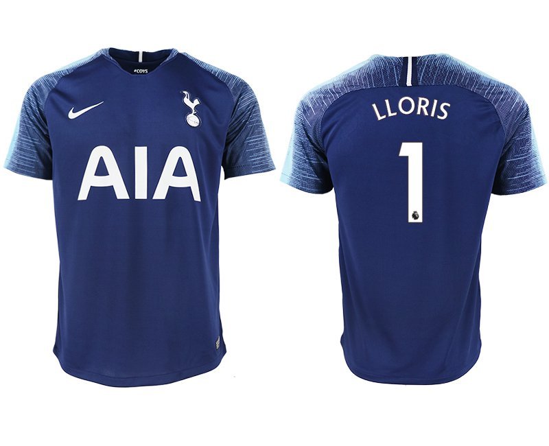 Tottenham Hotspur Hugo Lloris Navy Blue Away Soccer Jersey