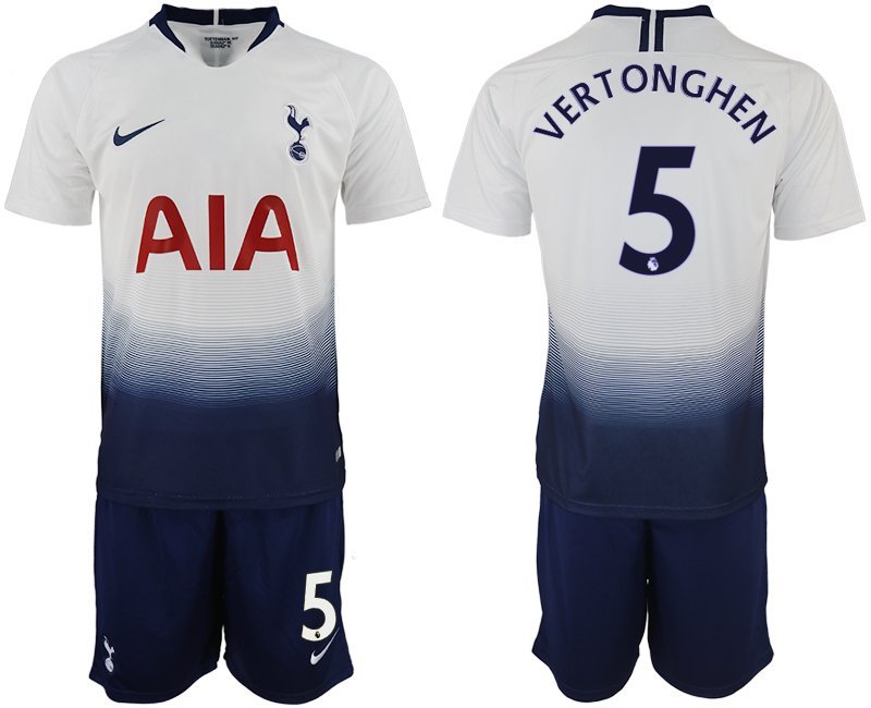 Tottenham Hotspur Jan Vertonghen White Home Soccer Jersey Shorts Sets