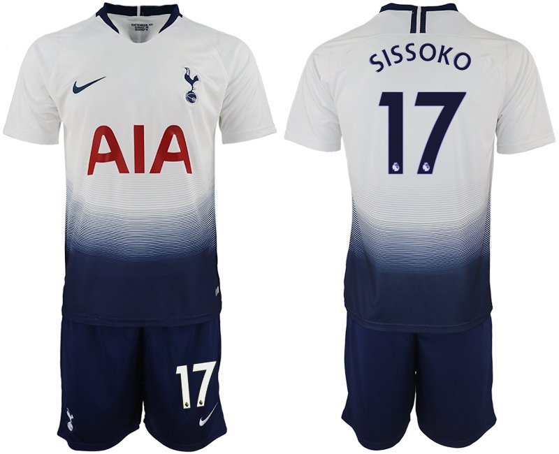 Tottenham Hotspur Moussa Sissoko White Home Soccer Jersey Shorts Sets