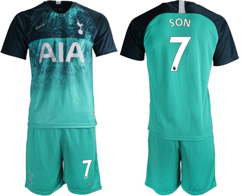 Tottenham Hotspur Son Heung Min Green Third Soccer Jersey Shorts Sets