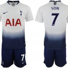 Tottenham Hotspur Son Heung Min White Home Soccer Jersey Shorts Sets