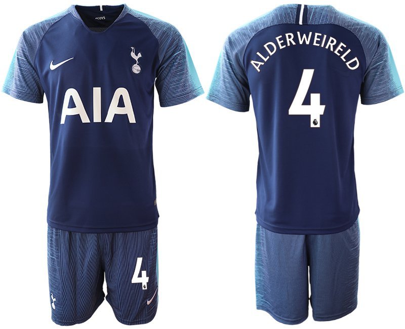 Tottenham Hotspur Toby Alderweireld Navy Blue Away Soccer Jersey Shorts Sets