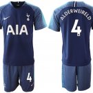 Tottenham Hotspur Toby Alderweireld Navy Blue Away Soccer Jersey Shorts Sets