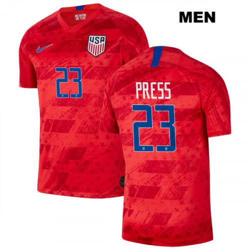 US Red Away Christen Press USWNT Soccer Jersey World Cup