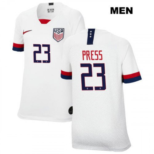 US White Home Christen Press USWNT Soccer Jersey World Cup