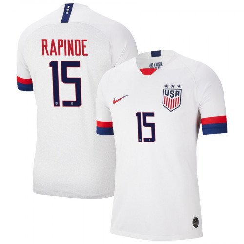 US White Home Megan Rapinoe USWNT Soccer Jersey World Cup
