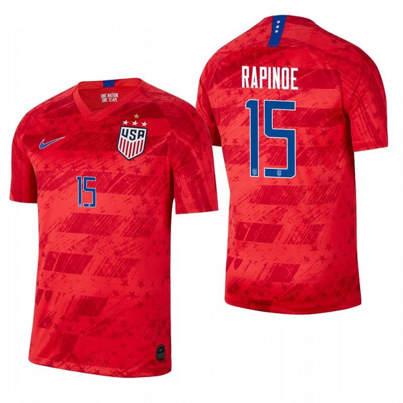 USA 4 STAR World Cup Champions USWNT Megan Rapinoe Red Away Jersey