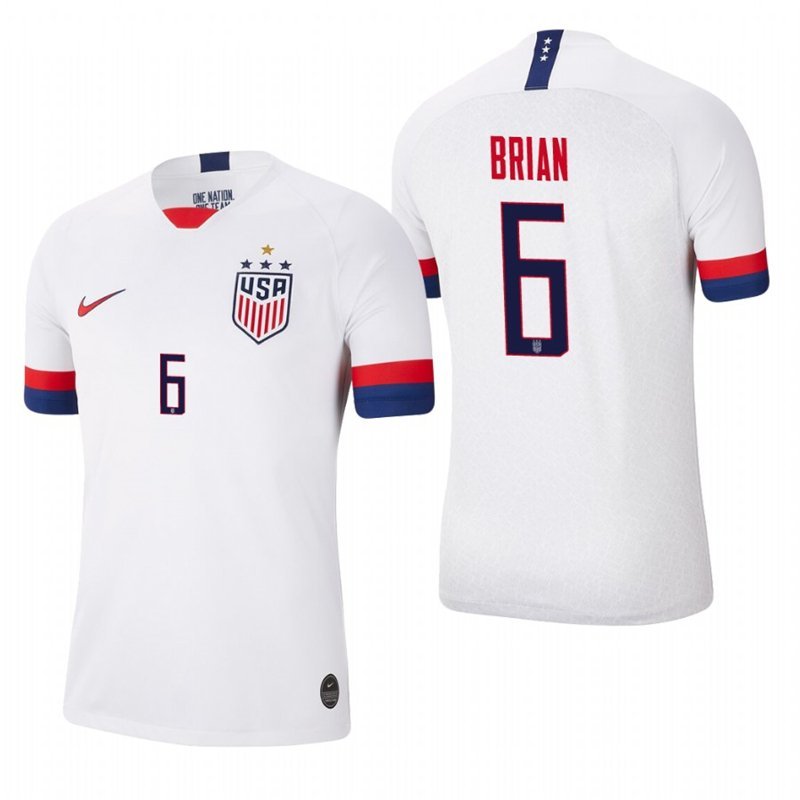 USA 4 STAR World Cup Champions USWNT Morgan Brian White Home Jersey