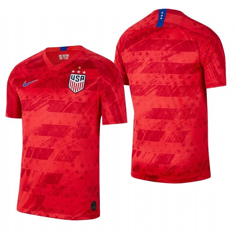 USA 4 STAR World Cup Champions USWNT Red Away Team Jersey