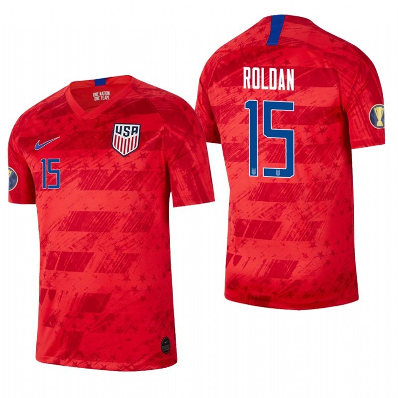 USA CONCACAF Gold Cup USMNT Cristian Roldan Red Away Jersey