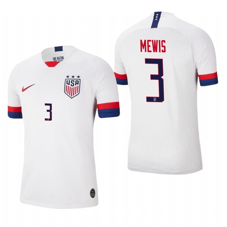 USWNT Home White Samantha MEWIS World Cup Soccer Jersey