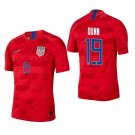 USWNT Red Away Crystal DUNN World Cup Soccer Jersey
