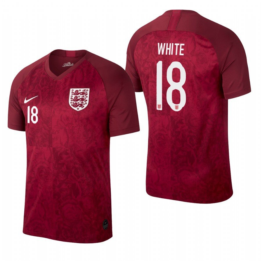 World Cup England Team Away Red Ellen White Jersey