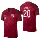 World Cup England Team Away Red Karen Carney Jersey