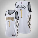 Atlanta Hawks #1 Justin Anderson City  Jersey White
