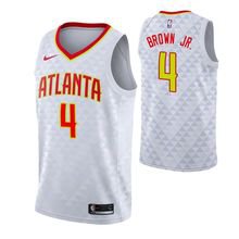 Atlanta Hawks #4 Charlie Brown Jr. White Association Jersey