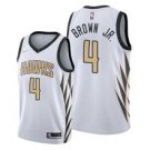 Atlanta Hawks #4 Charlie Brown Jr. White Jersey