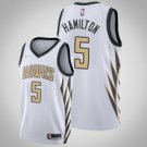 Atlanta Hawks #5 Daniel Hamilton City  Jersey White