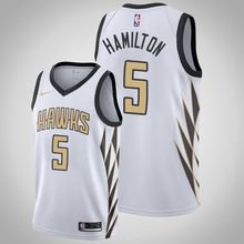 Atlanta Hawks #5 Daniel Hamilton City  Jersey White