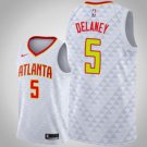 Atlanta Hawks #5 Malcolm Delaney White Association Jersey