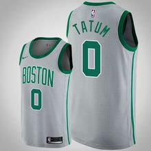 Boston Celtics #0 Jayson Tatum Gray Jersey City