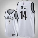 Brooklyn Nets #14 Milton Doyle White Jersey Association