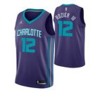 Charlotte Hornets #12 Terry Rozier Purpletatementbasketball  Jersey