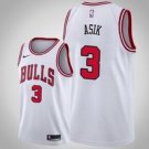 Chicago Bulls #3 Omer Asik White Jerseytitched