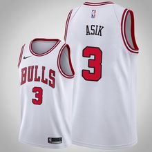 Chicago Bulls #3 Omer Asik White Jerseytitched