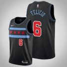 Chicago Bulls #6 Cristiano Felicio Black Jersey City