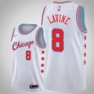 Chicago Bulls #8 Zach LaVine White Jersey City